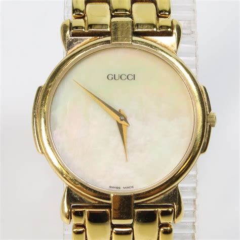 80's gucci watch|gucci pearl face.